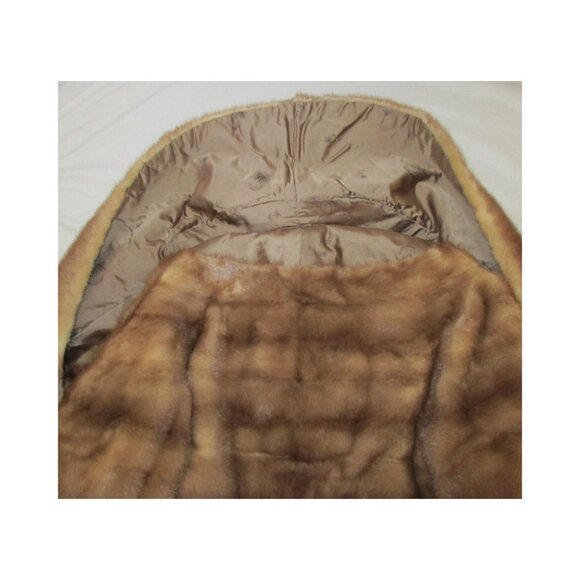Vintage Autumn Haze Brand EMBA Natural Brown Mink Fur Stole Cape Wrap - Picture 9 of 12